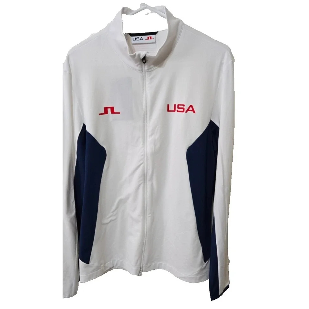 J Lindeberg Constantin Full Zip Men's M White NWT - Picture 2 of 12